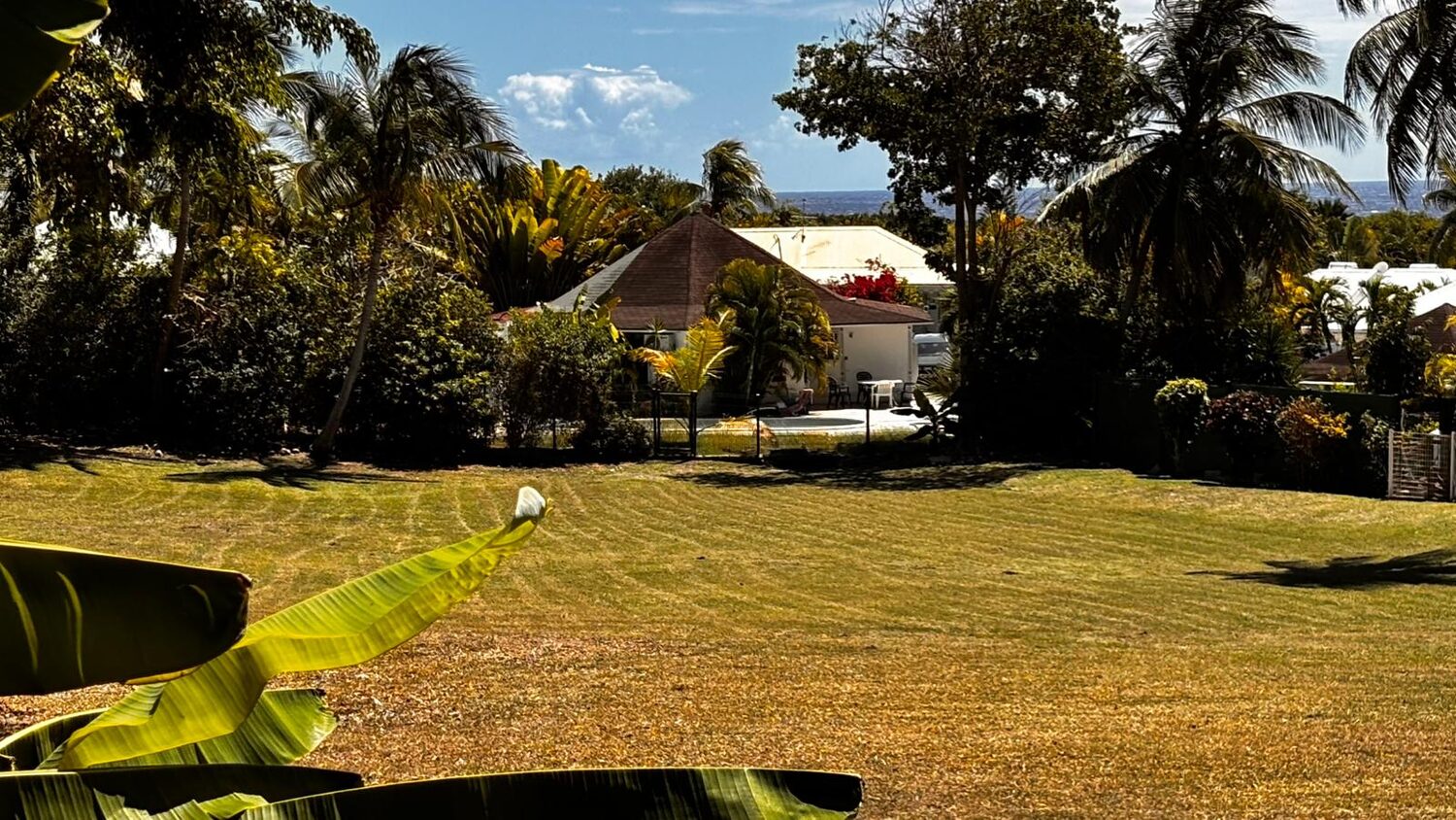 Vastes pelouses et jardin de la propriété